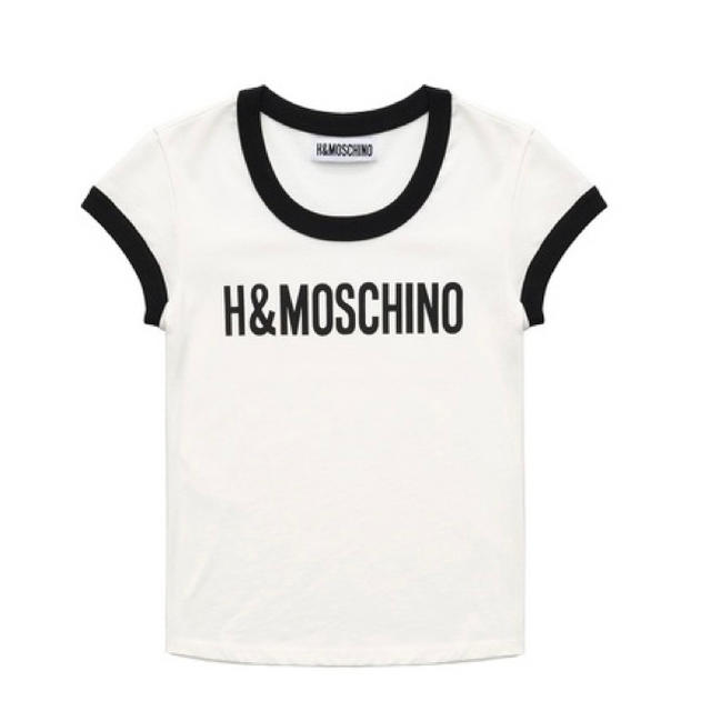 MOSCHINO(モスキーノ)の年内限定値下げSサイズH&M MOSCHINO ロゴプリントTシャツ モスキーノ レディースのトップス(Tシャツ(半袖/袖なし))の商品写真
