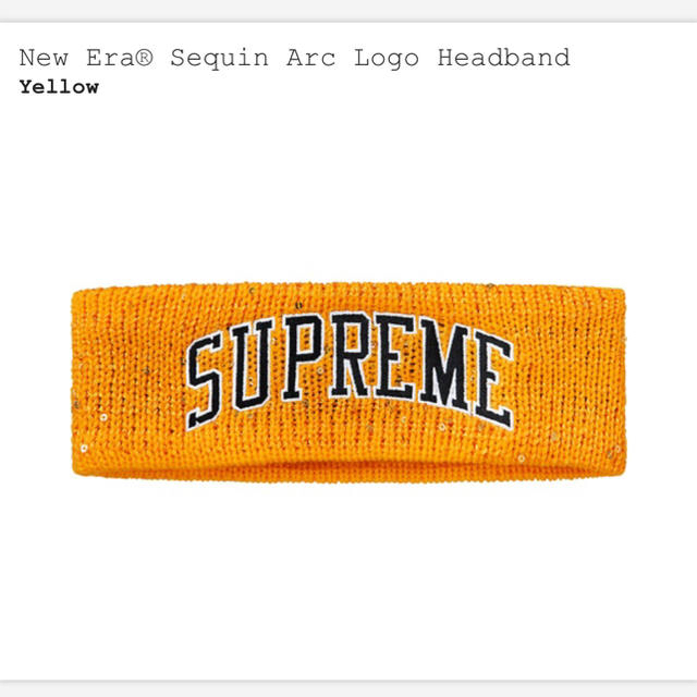 【黄】 New Era® Sequin Arc Logo Headband