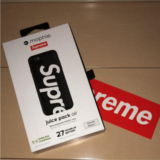 シュプリーム(Supreme)のsupreme mophie iPhone 8 Juice Pack Air 黒(iPhoneケース)
