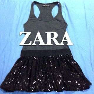 ザラ(ZARA)のZARA 美品 ミニワンピ(ミニワンピース)