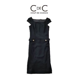 クードシャンス(COUP DE CHANCE)のCOUP DE CHANCE size36ブラック ワンピース(ひざ丈ワンピース)