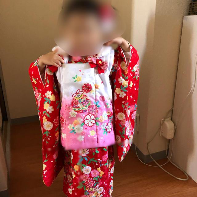 [値下げ中]七五三 3歳着物 8点セット キッズ/ベビー/マタニティのキッズ服女の子用(90cm~)(和服/着物)の商品写真