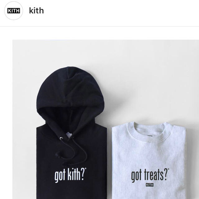 L 黒 kith treats got milk パーカー フーディー