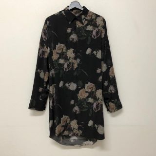 ラッドミュージシャン(LAD MUSICIAN)のLAD MUSICIAN 17SS 花柄 ビッグシャツ ブラック 42(シャツ)