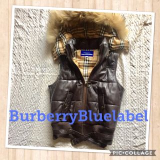 バーバリーブルーレーベル(BURBERRY BLUE LABEL)の美品❤️BurberryBluelabelレザーベスト(ダウンジャケット)