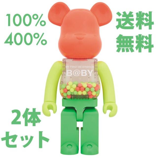 MEDICOM TOY(メディコムトイ)の送料無料 2体セット MY FIRST BE@RBRICK B@BY NEON エンタメ/ホビーのフィギュア(その他)の商品写真