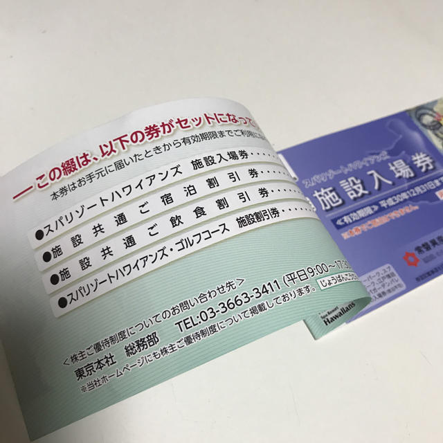 スパリゾートハワイアンズ 入場券 チケットの施設利用券(プール)の商品写真