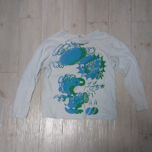 SNOOPY(スヌーピー)の23.スヌーピー 水色 長袖Tシャツ メンズ Lサイズ メンズのトップス(Tシャツ/カットソー(七分/長袖))の商品写真
