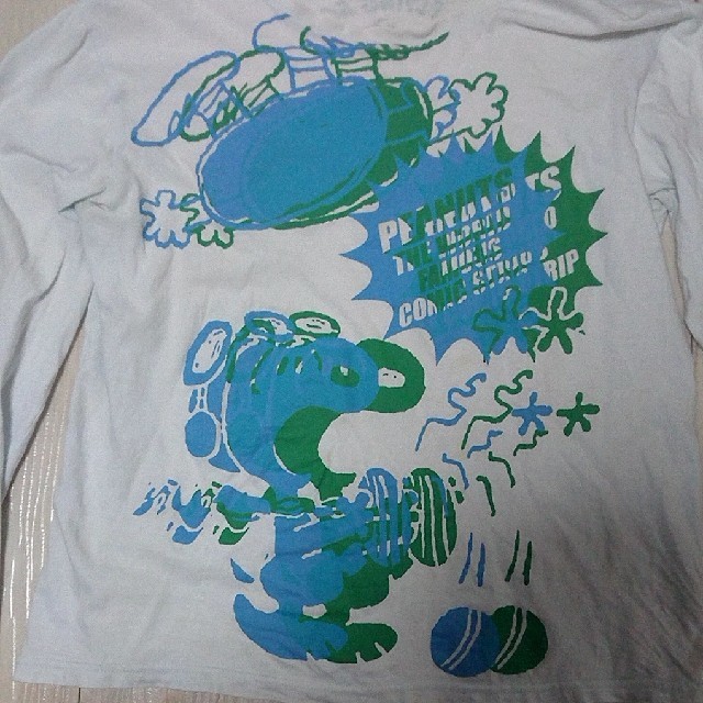 SNOOPY(スヌーピー)の23.スヌーピー 水色 長袖Tシャツ メンズ Lサイズ メンズのトップス(Tシャツ/カットソー(七分/長袖))の商品写真