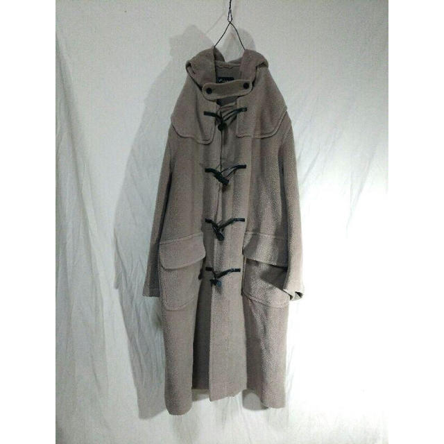 【used】greige-color long duffel-coat114cm袖丈