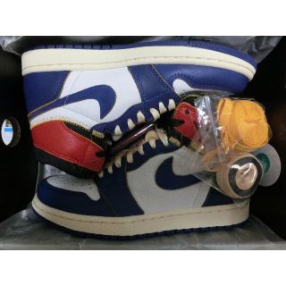 ナイキ(NIKE)の24.5cm Union x Air Jordan 1 Retro HIGH 青(スニーカー)