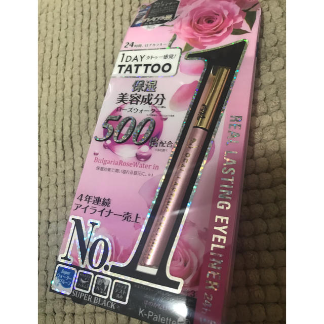 K-Palette(ケーパレット)の値下げ♡リアルラスティングアイライナー スーパーブラック 1DAY TATTOO コスメ/美容のベースメイク/化粧品(アイライナー)の商品写真