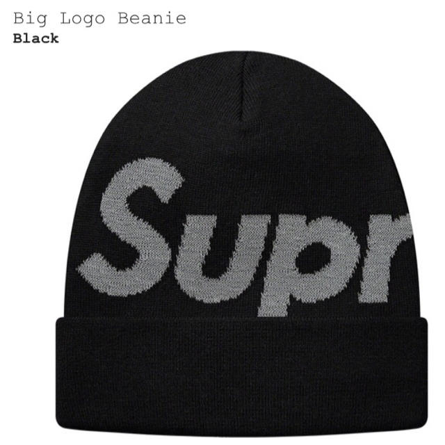 Supreme Big Logo Beanie Black