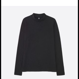 ユニクロ(UNIQLO)のユニクロ  リブハイネックTシャツ 長袖  新品(Tシャツ(長袖/七分))