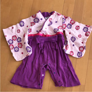可愛い！ピンクと紫の袴ロンパース♡(和服/着物)