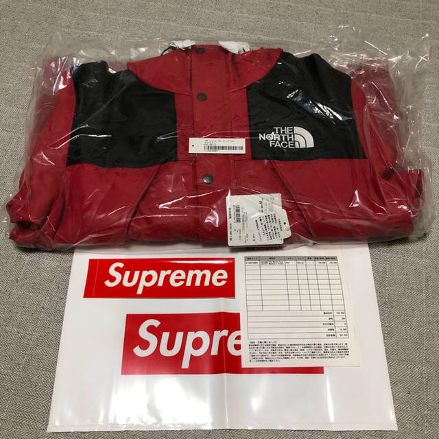 Supreme(シュプリーム)の送料込 赤M Supreme Leather Mountain Parka  メンズのジャケット/アウター(マウンテンパーカー)の商品写真