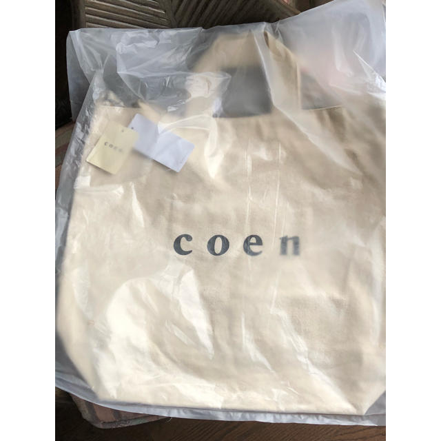 coen(コーエン)のcoen コーエン 2WAY ロゴ トートバッグ オフホワイト レディースのバッグ(トートバッグ)の商品写真