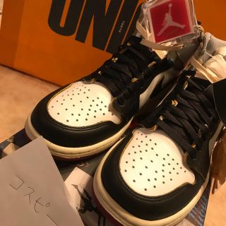 ナイキ(NIKE)のUnion Air Jordan 1 High Black 24.5cm(スニーカー)