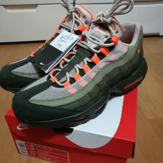 ナイキ(NIKE)のUS10.5  AIR MAX 95 total orange オリーブ(スニーカー)