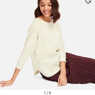 ユニクロ(UNIQLO)のワッフルクルーネックＴ ユニクロ(カットソー(長袖/七分))