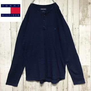 トミーヒルフィガー(TOMMY HILFIGER)の【トミーヒルフィガー】【希少 青ロゴ】【ワンポイント】【ロゴ刺繍】【ロンT】(Tシャツ/カットソー(七分/長袖))