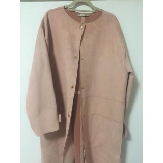 ザラ(ZARA)のZARA くすみピンク ノーカラージャケット (ジオ様専用)(ノーカラージャケット)