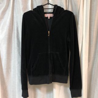 ジューシークチュール(Juicy Couture)のJuicy Couturu ベロアパーカー黒(パーカー)