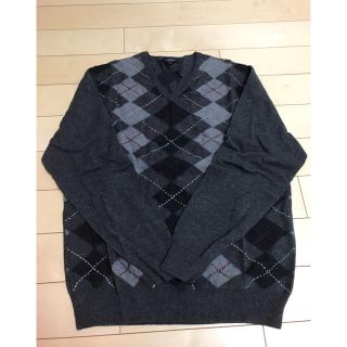 バーバリー(BURBERRY)のバーバリー 新品  Burberry ニット アーガイル チェック L 羊毛(ニット/セーター)