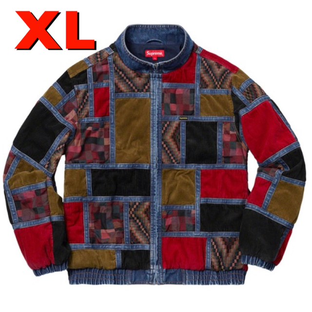 Corduroy Patchwork Denim Jacket XL