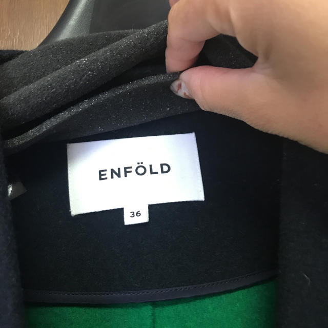 ENFOLD(エンフォルド)のENFOLD ウールリバーコート size36 レディースのジャケット/アウター(チェスターコート)の商品写真