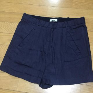 アクネ(ACNE)のAcne Studios ボックスシルエット リネン ショートパンツ(ショートパンツ)