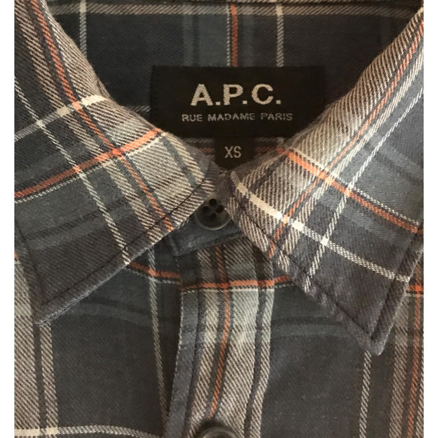 A.P.C(アーペーセー)のアーペーセー シャツ ネルシャツ a.p.c チェック 長袖 青 ブルー 古着 メンズのトップス(シャツ)の商品写真