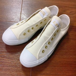 コンバース(CONVERSE)のコンバース オールスター ローカット スリッポン ゴールド(スニーカー)