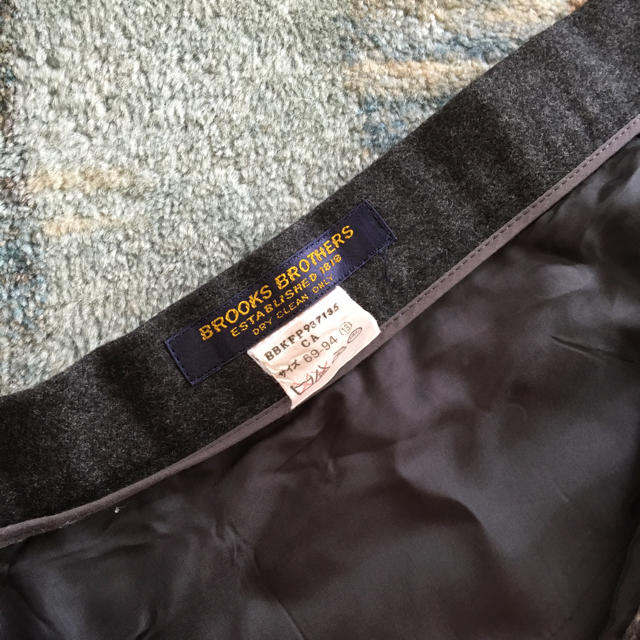 Brooks Brothers(ブルックスブラザース)のブルックスブラザーズ  ウール ロングスカート  ダークグレー レディースのスカート(ロングスカート)の商品写真