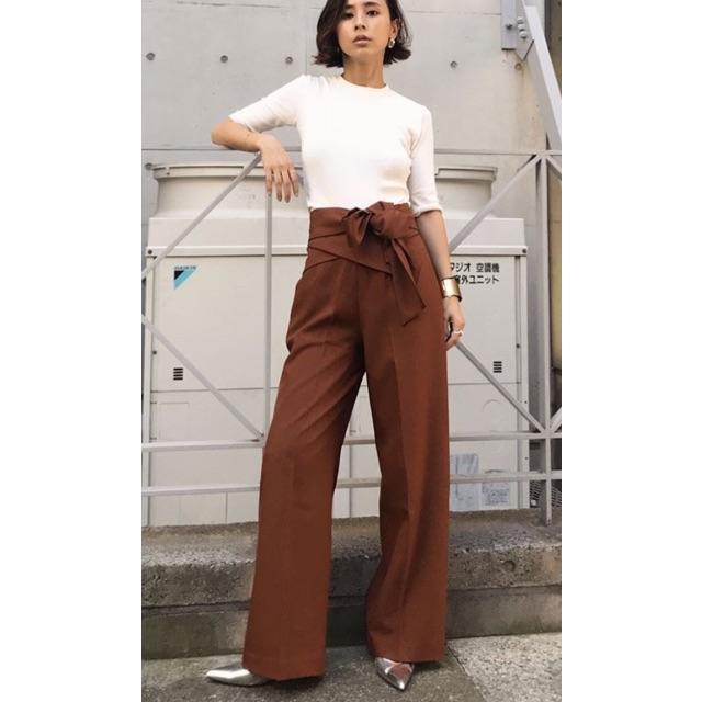Ameri VINTAGE - 【あむぴ】アメリビンテージ CROSSING TIE PANTS