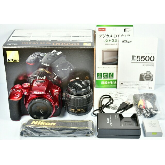 Nikon D5500 18-55 VR II レンズキット レット 赤 | フリマアプリ ラクマ