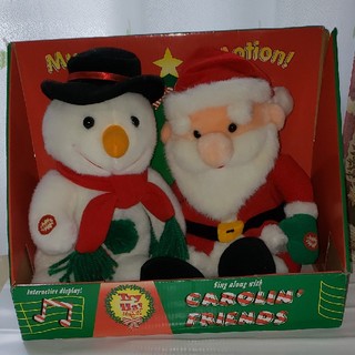 クリスマス　サンタクロースと雪だるまのDANCE&SING　ぬいぐるみ(ぬいぐるみ)