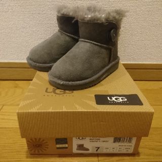 アグ(UGG)のUGG キッズ ブーツ グレー 15cm 箱あり(ブーツ)