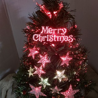 クリスマスツリー　キラキラファイバーツリー🎄(置物)