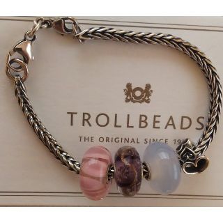 トロールビーズ 天然石 カルセドニー(ラウンド) 美品の通販 by