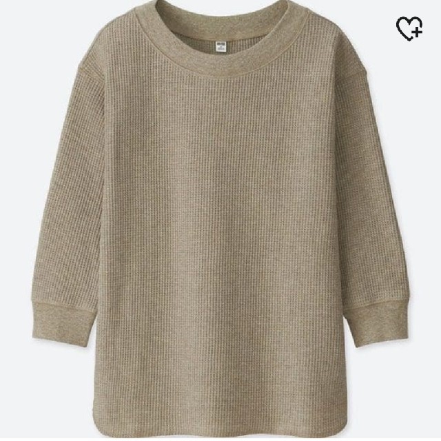 UNIQLO(ユニクロ)のユニクロ　ワッフルクルーネックT M レディースのトップス(Tシャツ(長袖/七分))の商品写真