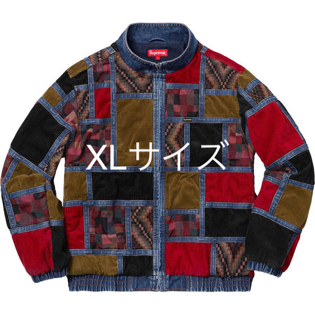 Corduroy Patchwork Denim Jacket blue