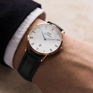 ダニエルウェリントン(Daniel Wellington)の【国内保証付】ダニエルウェリントン 38mm ブラック ゴールド(腕時計(アナログ))