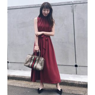 アメリヴィンテージ(Ameri VINTAGE)のameri vintage  SHIRRING LONG DRESS(ロングワンピース/マキシワンピース)