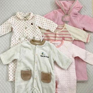 ベビーギャップ(babyGAP)のあったか素材のカバーオール 60〜70 女の子(カバーオール)