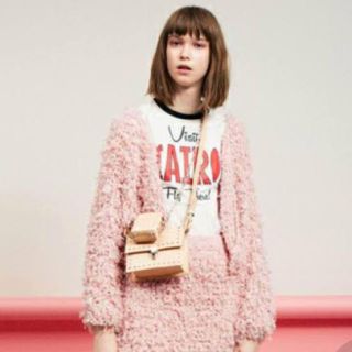 ファーファー(fur fur)の【美品】FURFUR フラッグクロシェカーディガン(カーディガン)