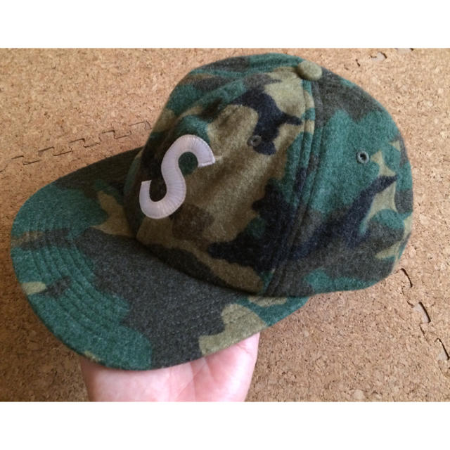 SUPREME S logo 6panel wool cap キャップ