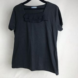 黒 フリルTシャツ(Tシャツ(半袖/袖なし))