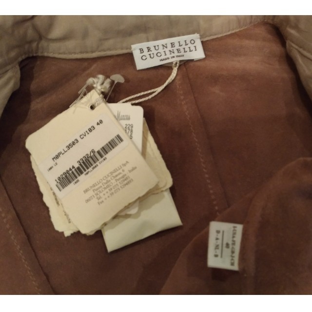 BRUNELLO CUCINELLI(ブルネロクチネリ)のブルネロクチネリBrunello Cucinelliラム革レザージャケット レディースのジャケット/アウター(毛皮/ファーコート)の商品写真