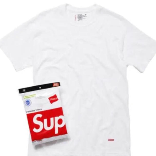 Supreme(シュプリーム)のsupreme hanes Tシャツ Mサイズ 白黒一枚ずつ メンズのトップス(Tシャツ/カットソー(半袖/袖なし))の商品写真